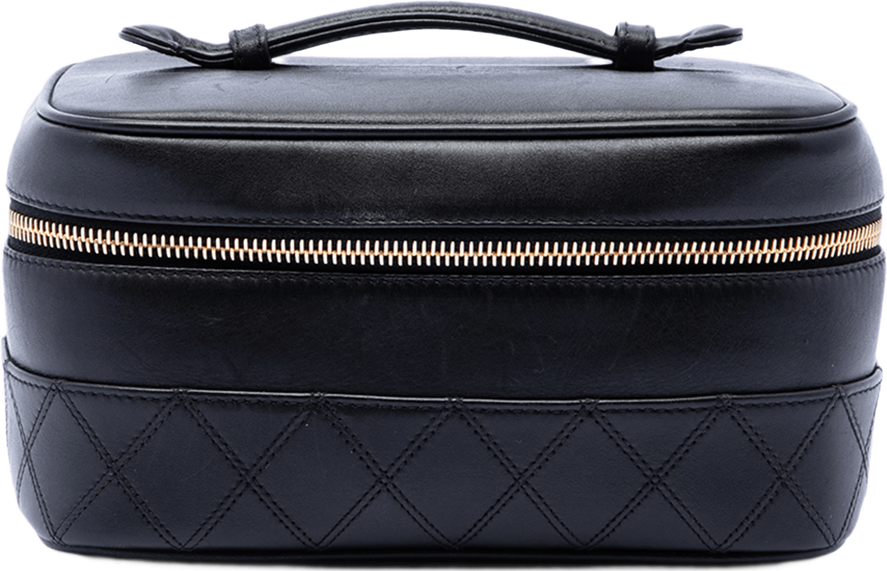 Chanel Cc Quilted Lambskin Vanity Case, från Luxclusif, i färgen svart.