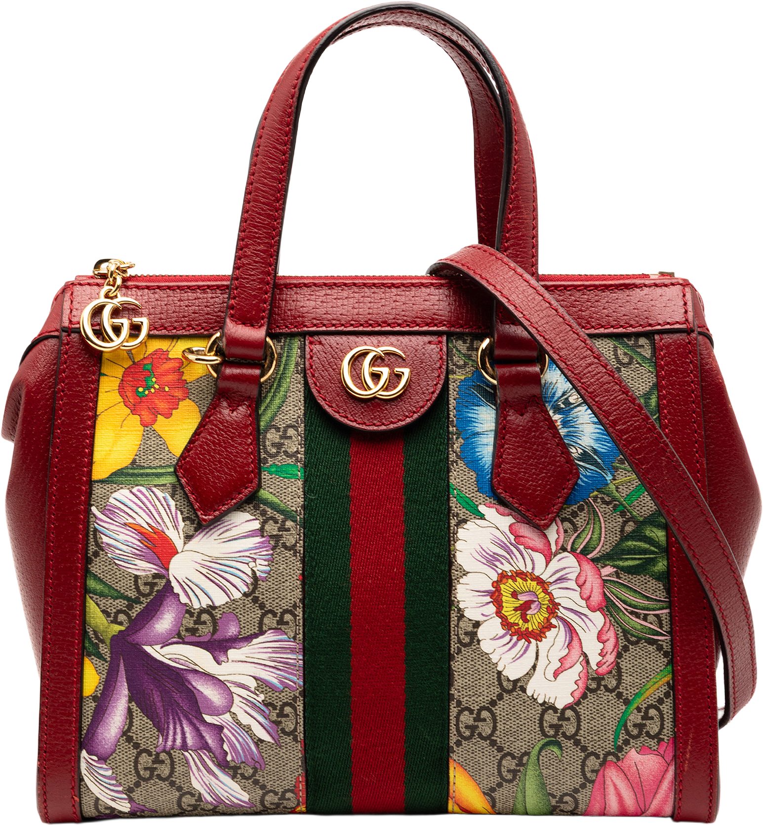Gucci Gg Flora Ophidia Satchel, från Luxclusif, i färgen beige.