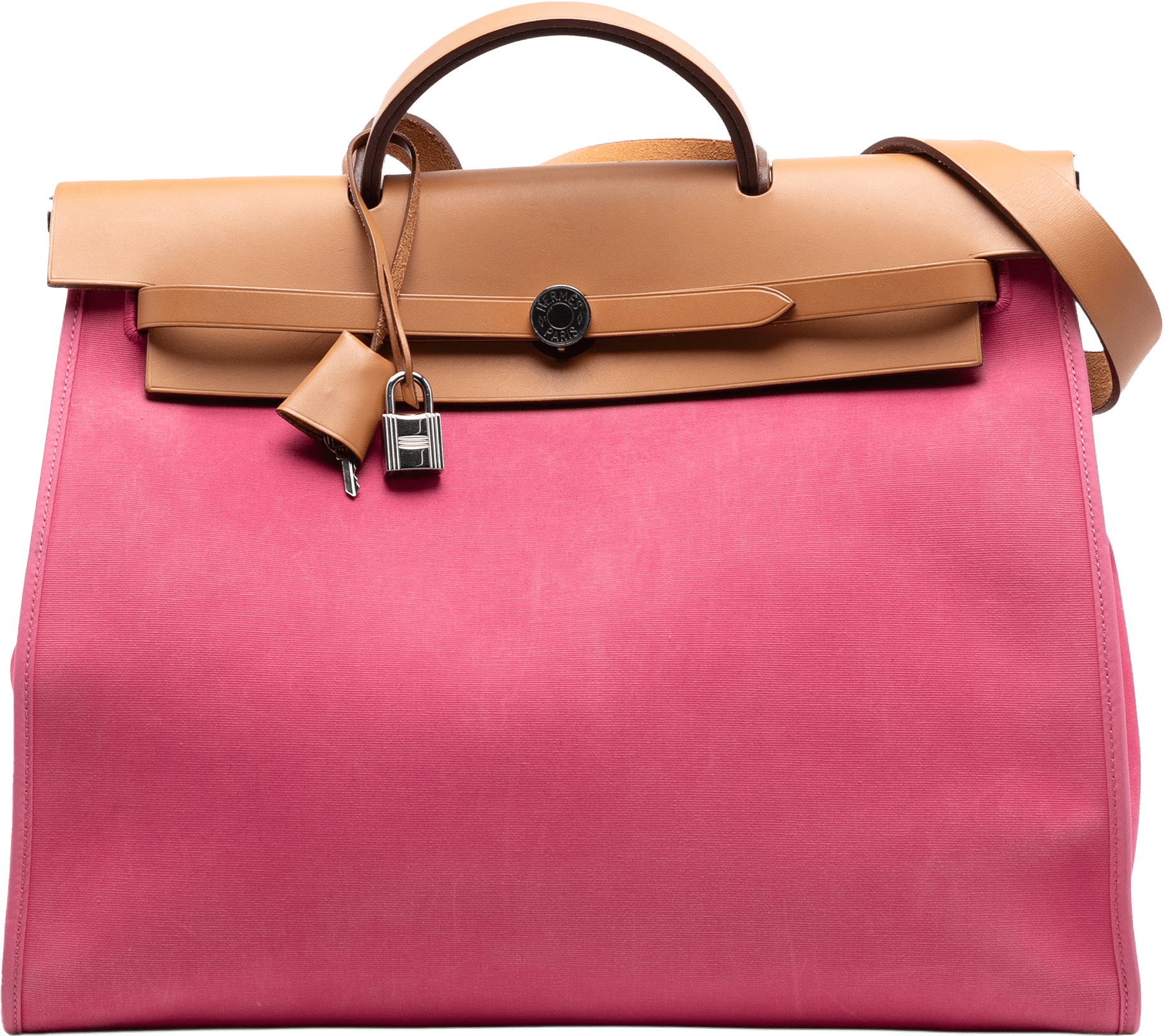 Hermès Toile Herbag Zip 39, från Luxclusif, i färgen pink.