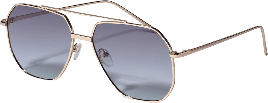 Ana Sunglasses, från Pilgrim, i färgen Grey/Gold.
