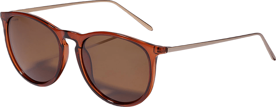 Vanille Sunglasses, från Pilgrim, i färgen Brown/Gold.