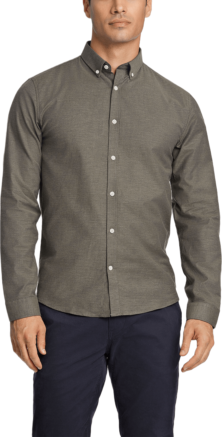 Oxford Superflex Shirt, från Lindbergh, i färgen Army Mix.