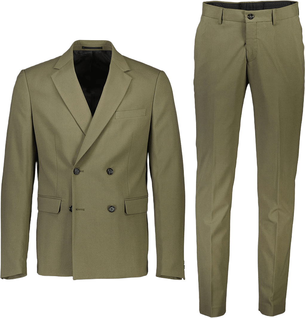 Plain Db Mens Suit, från Lindbergh, i färgen Olive.