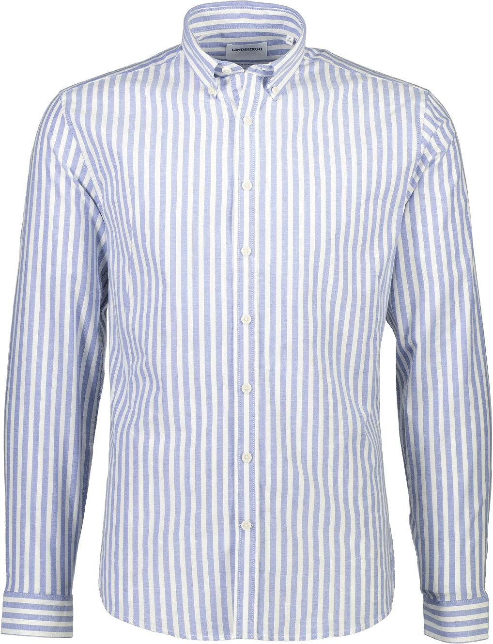 Striped Superflex Oxford L/S, från Lindbergh, i färgen Blue.