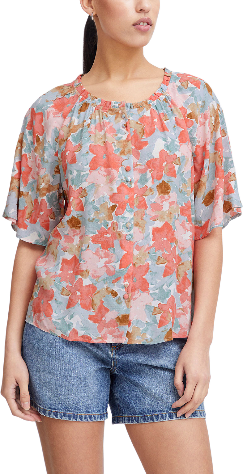 IHSANURA Shirt, från ICHI, i färgen Multi Flower Aop.