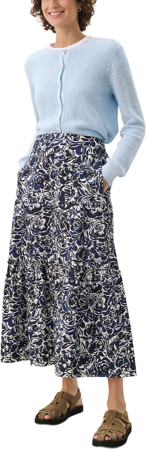 NadeemPW Skirt, från Part Two, i färgen Navy Rose Print.