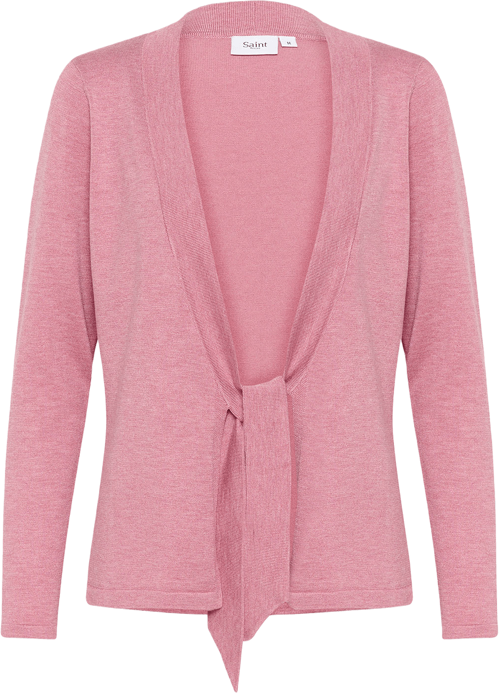 MilaSZ Tie Cardigan, från Saint Tropez, i färgen Foxglove Melange.