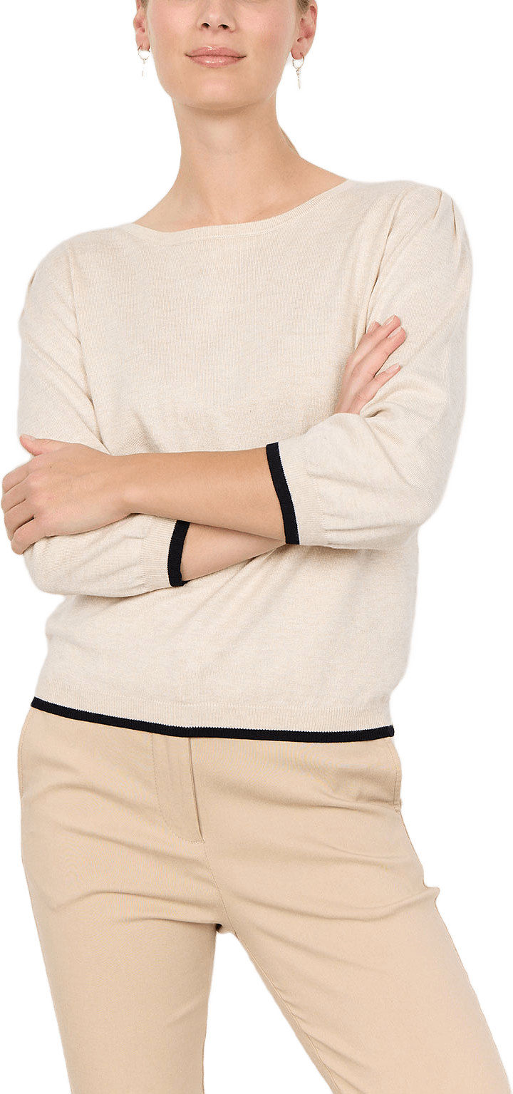 Sc-Dollie 775 Pullover, från Soyaconcept, i färgen Cream Melange.