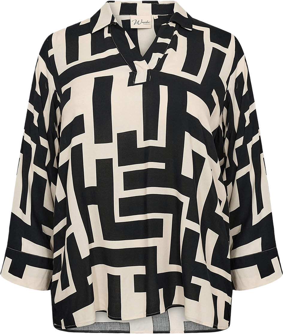 Wa-Alva 1 Blouse, från Wasabi Concept, i färgen Black Combi.