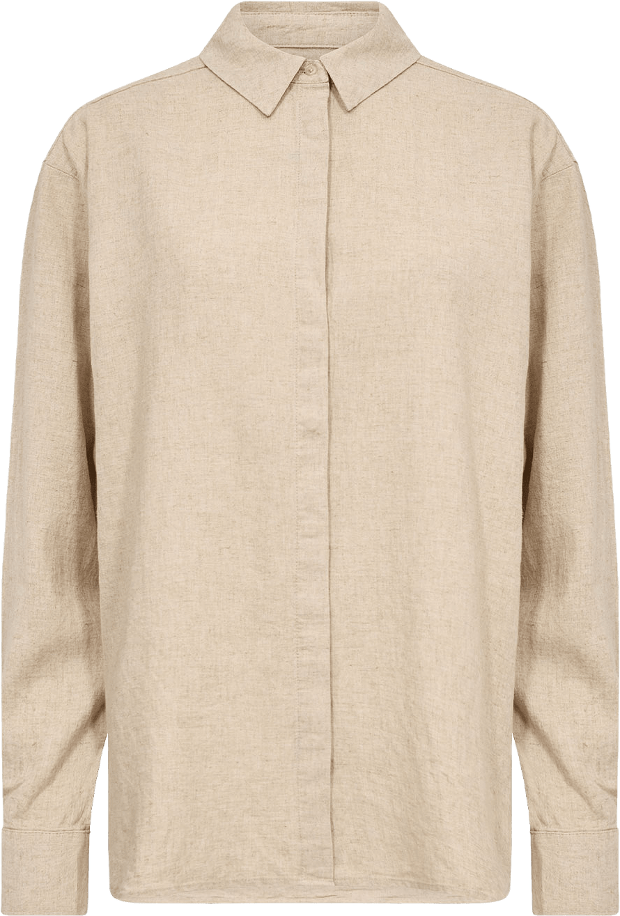 Lr-Naja 20 Shirt, från Leveté Room, i färgen Island Fossil Melange.