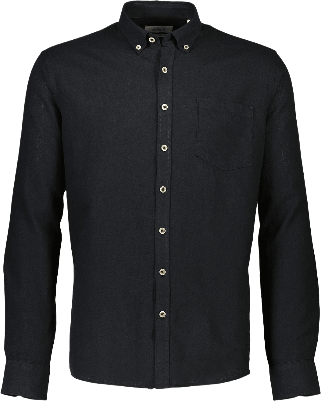Cotton/Linen Shirt, från Lindbergh, i färgen Black.