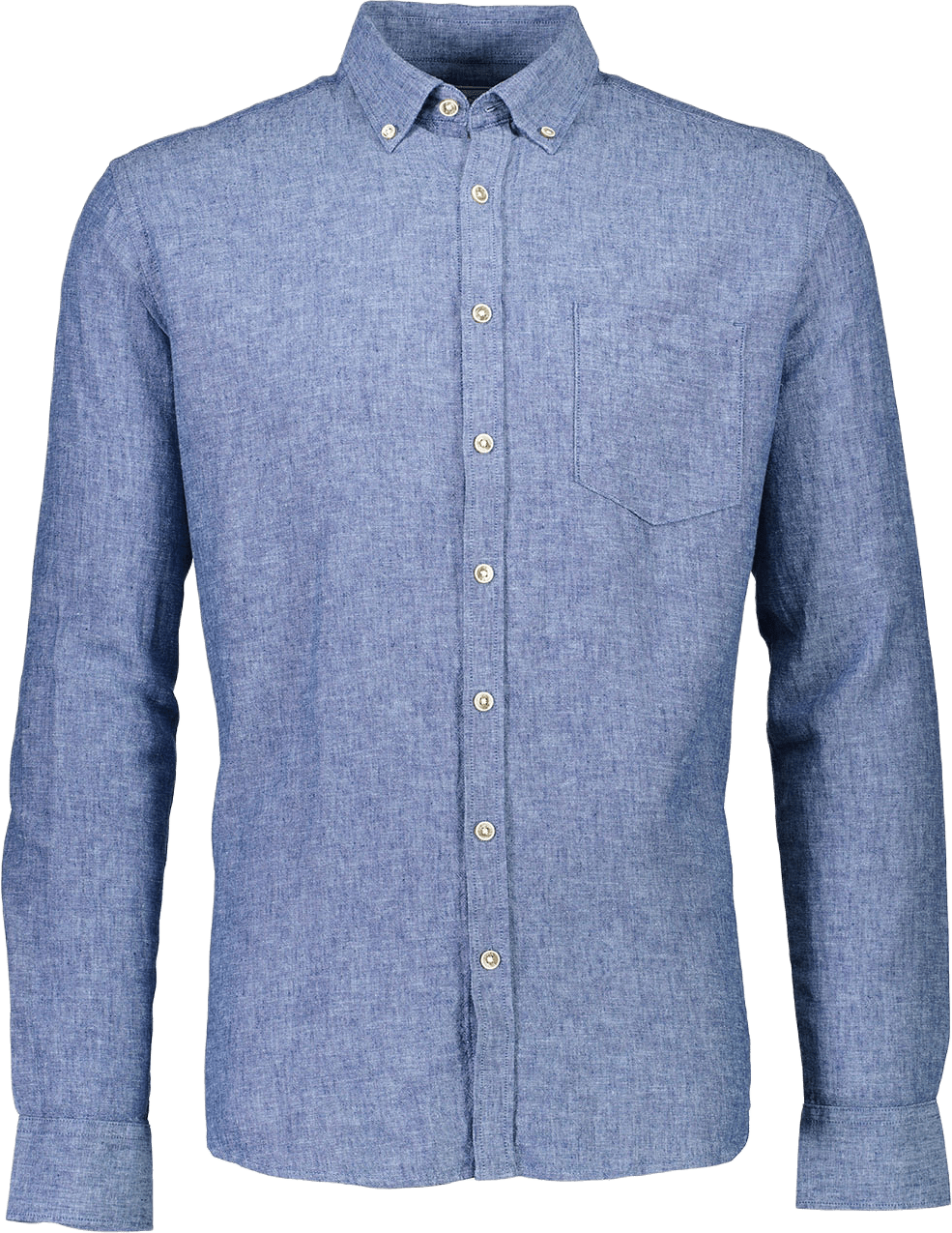 Cotton/Linen Shirt, från Lindbergh, i färgen Navy.