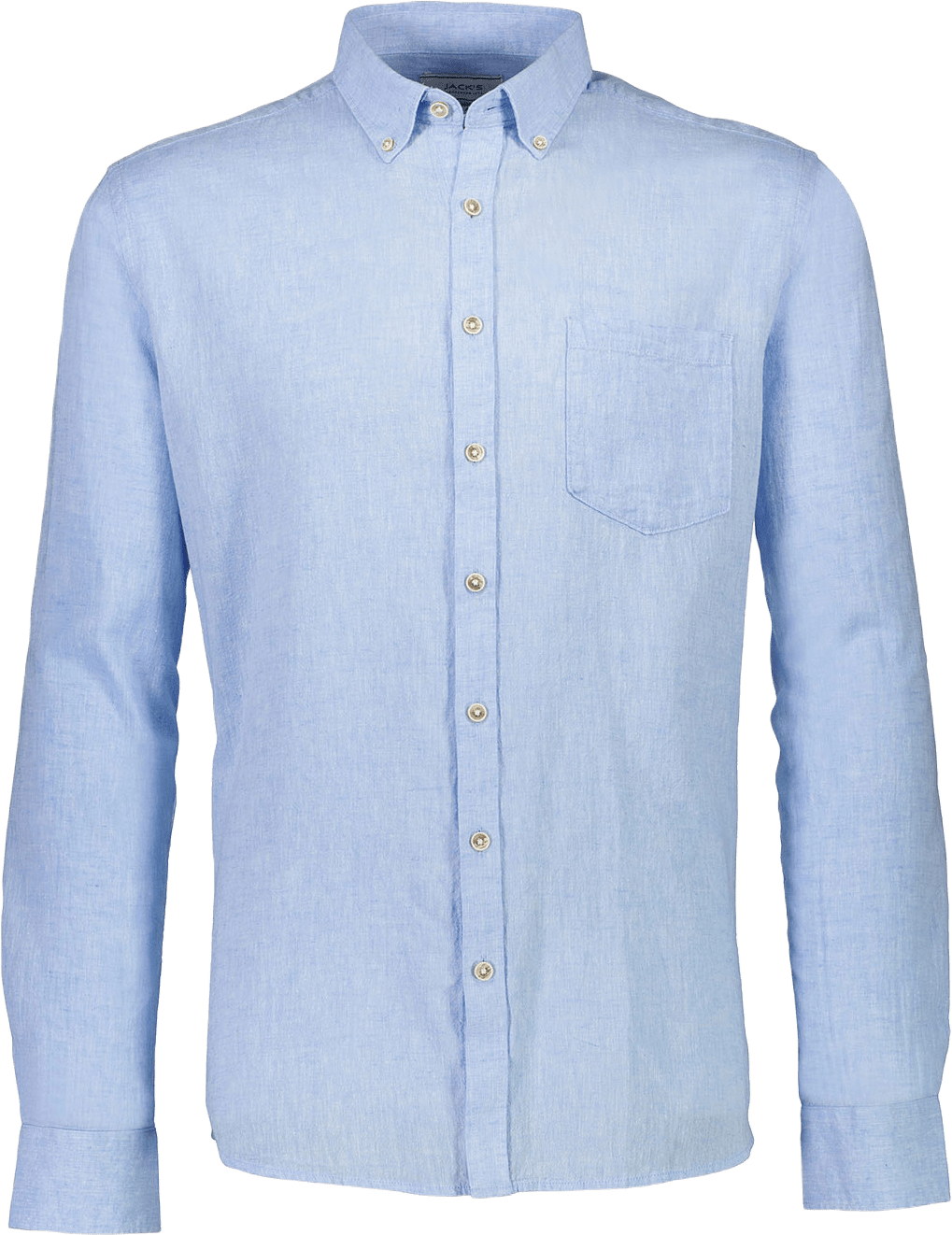 Cotton/Linen Shirt, från Lindbergh, i färgen Sky Blue.