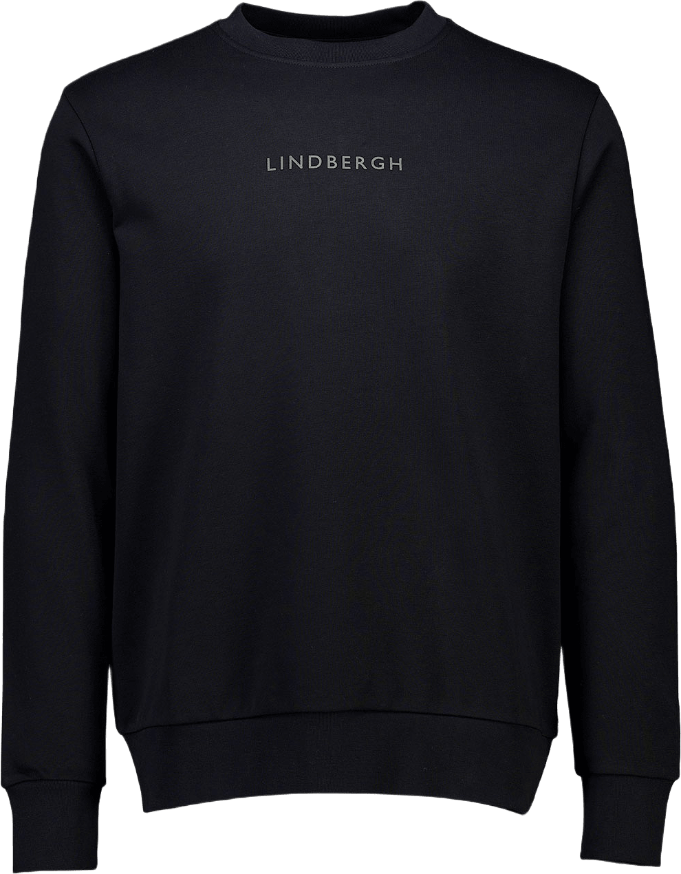 Logo Chest Print O-Neck Sweat, från Lindbergh, i färgen Black.