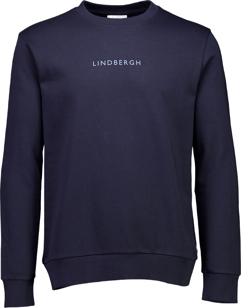 Logo Chest Print O-Neck Sweat, från Lindbergh, i färgen Navy.