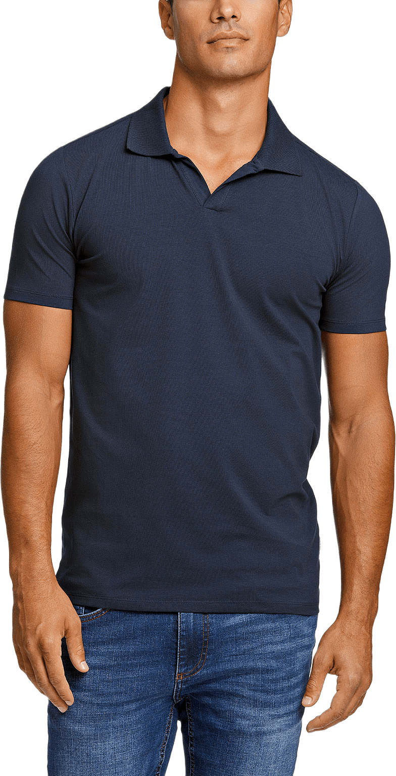 Pikétröja, från Lindbergh, i färgen Navy.