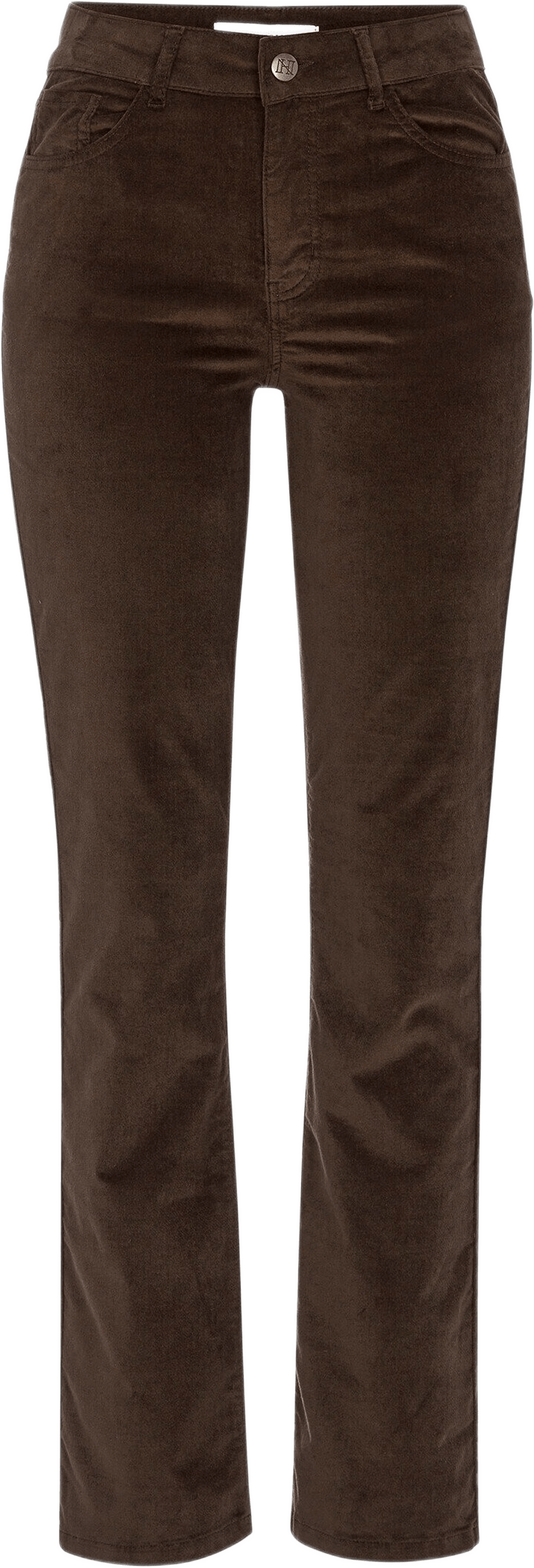 Nora Long Velvet Trousers, från Newhouse, i färgen brun.
