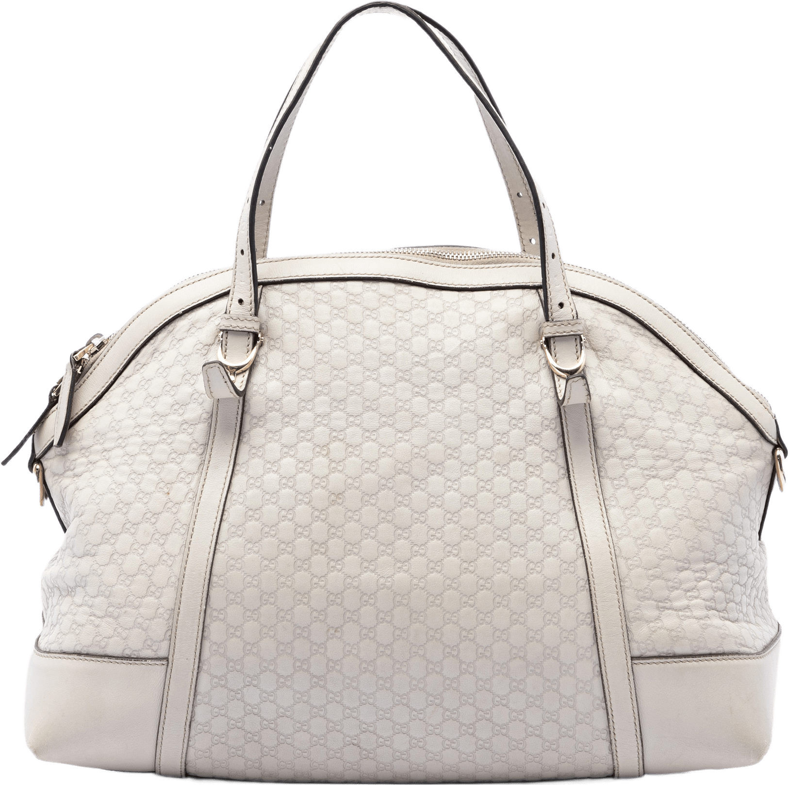 Gucci Large Microguccissima Nice Dome Satchel, från Luxclusif, i färgen vit.