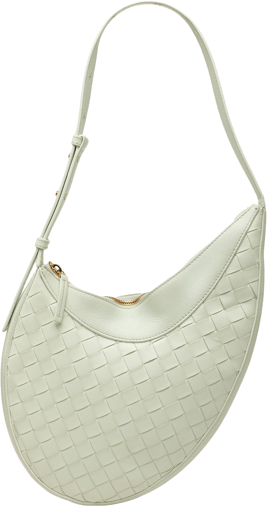 Bottega Veneta Small Nappa Intrecciato Drop Hobo, från Luxclusif, i färgen mint.