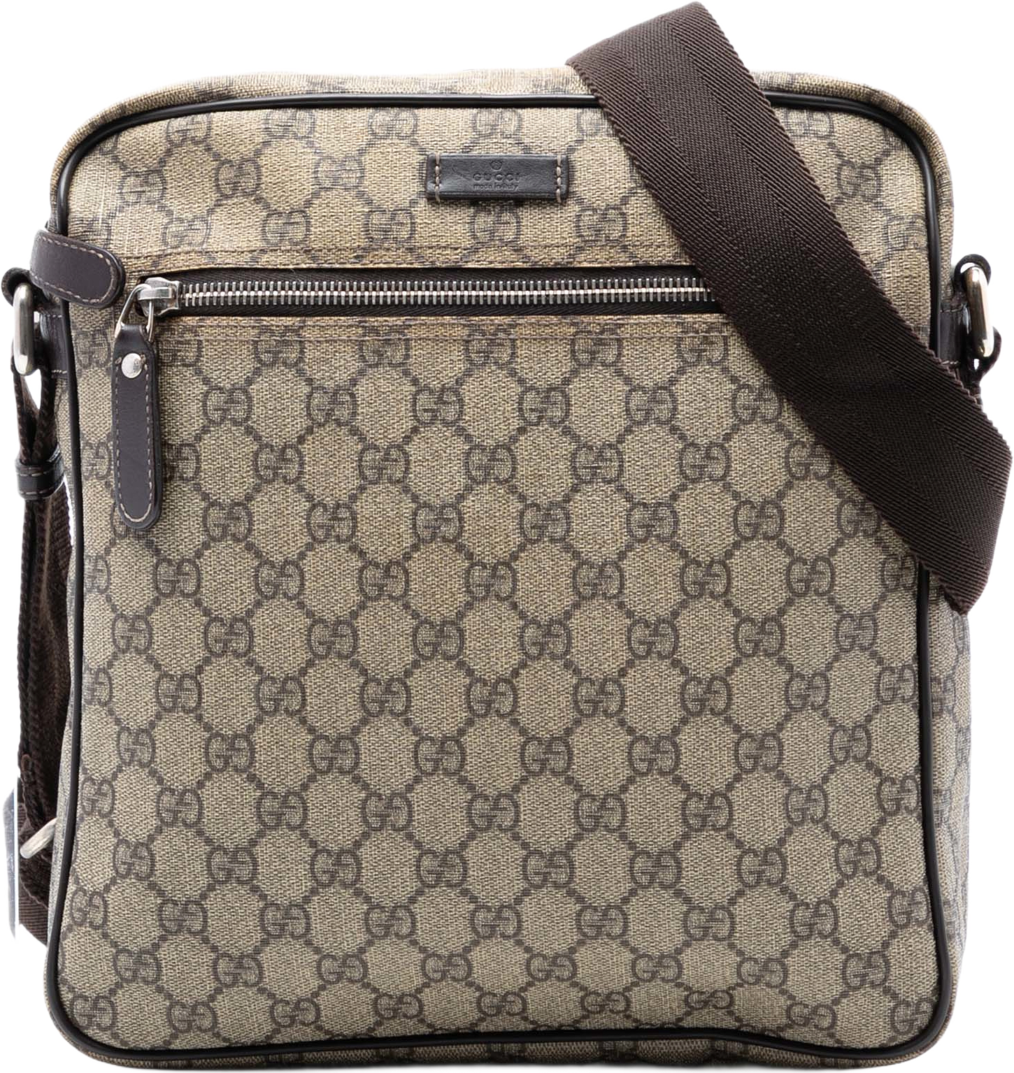 Gucci Gg Supreme Crossbody, från Luxclusif, i färgen beige.