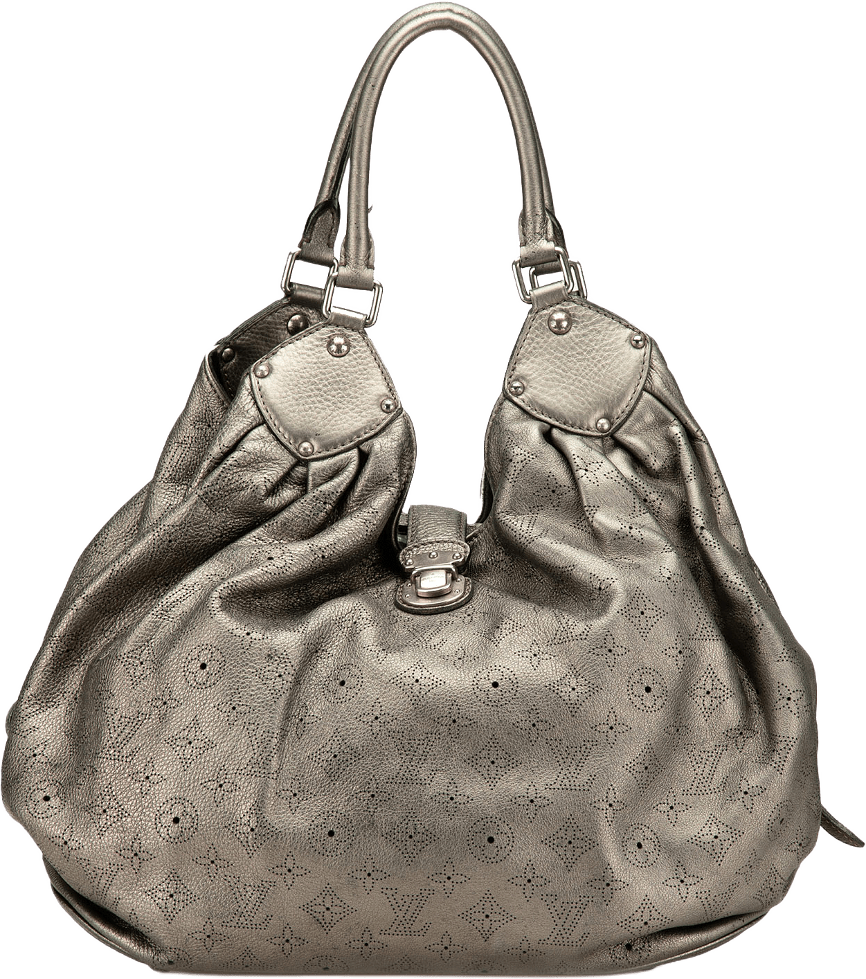 Louis Vuitton Monogram Mahina Xl, från Luxclusif, i färgen silver.