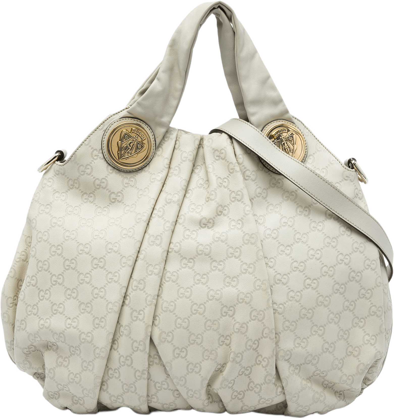 Gucci Large Guccissima Hysteria Satchel, från Luxclusif, i färgen brun.