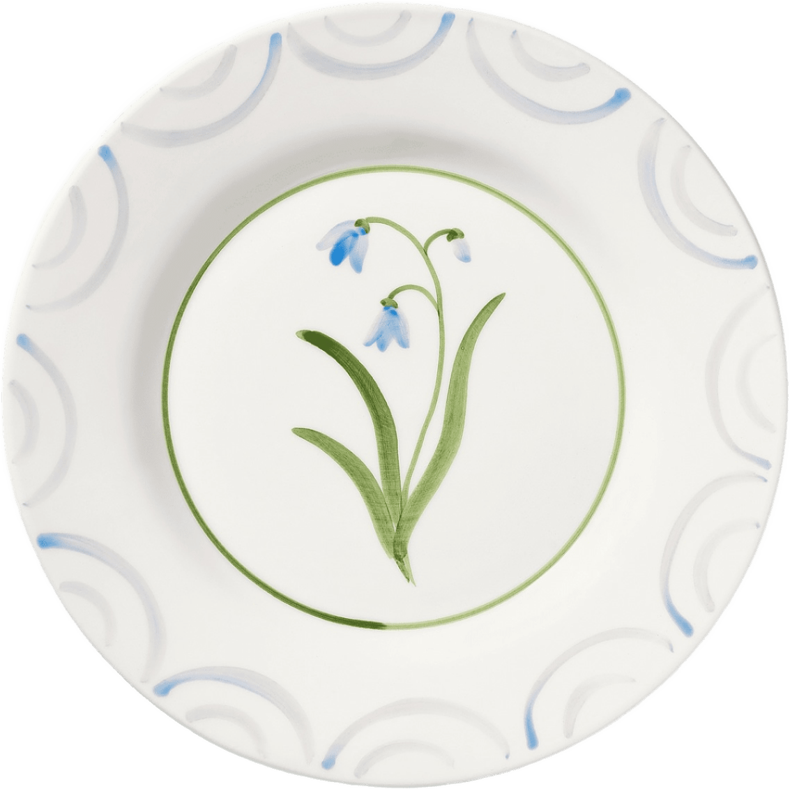 Cottage Flower Tallrik - 28 Cm, från Pick A Poppy, i färgen light blue.