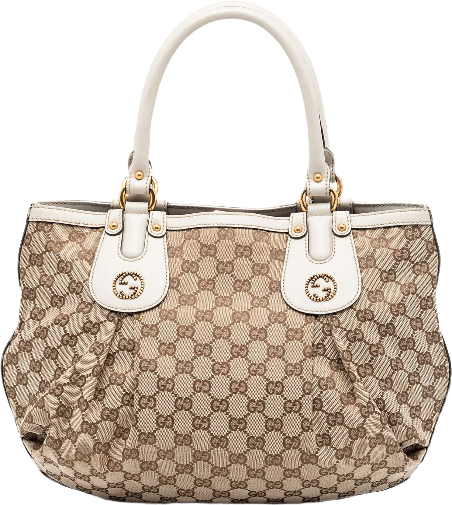 Gucci Gg Canvas Scarlett Tote, från Luxclusif, i färgen beige.
