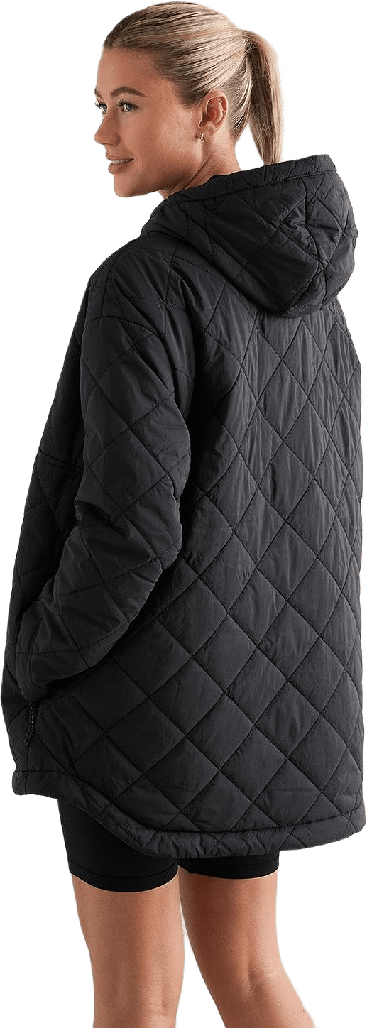 Black Oversized Quilted Anorak, från aim'n, i färgen black.