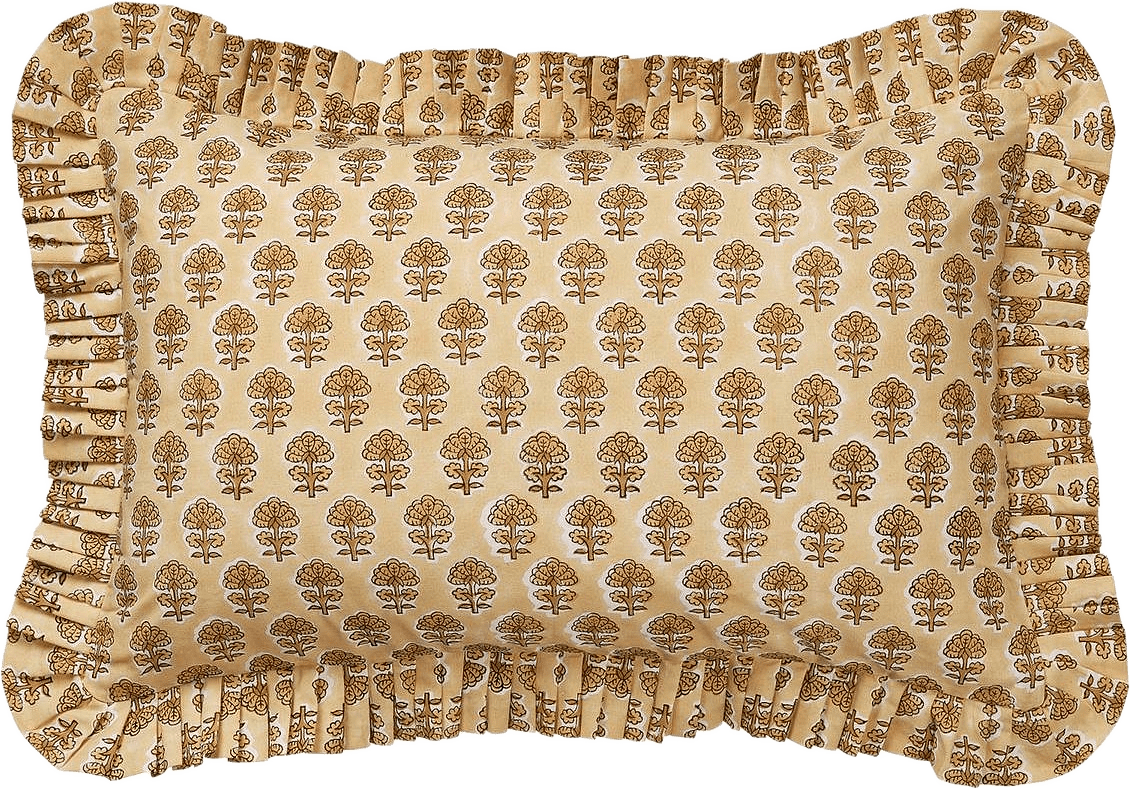 Primrose Kuddfodral - 40x60 Cm, från Pick A Poppy, i färgen light ochre.