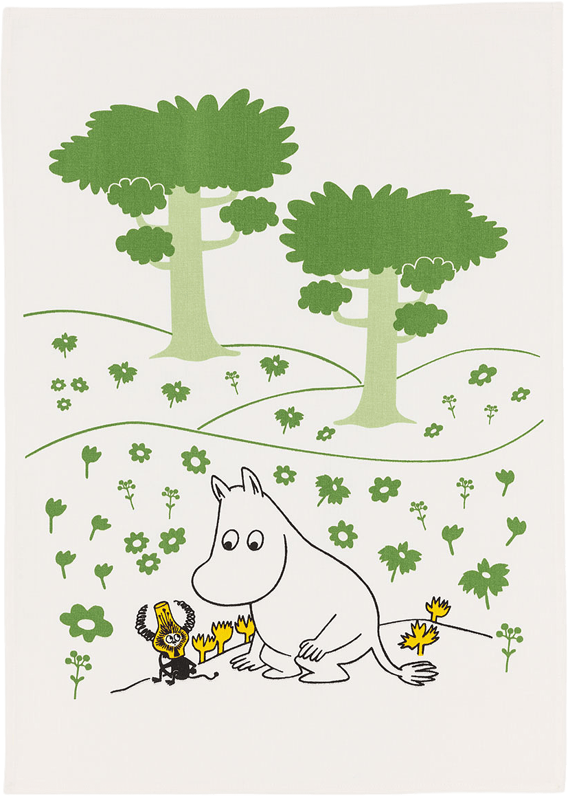 Mumin kökshandduk 50x70 cm, från Arabia, i färgen Flerfärgad.