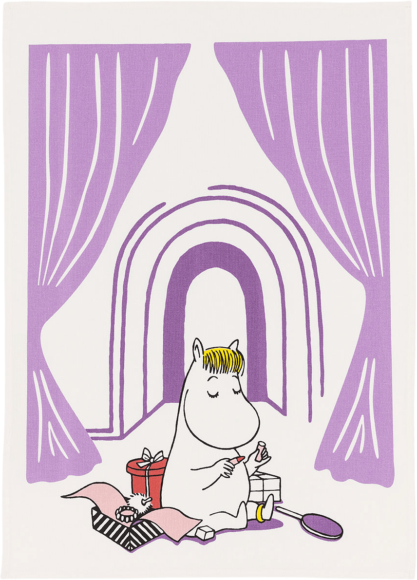 Mumin kökshandduk 50x70 cm, från Arabia, i färgen Flerfärgad.