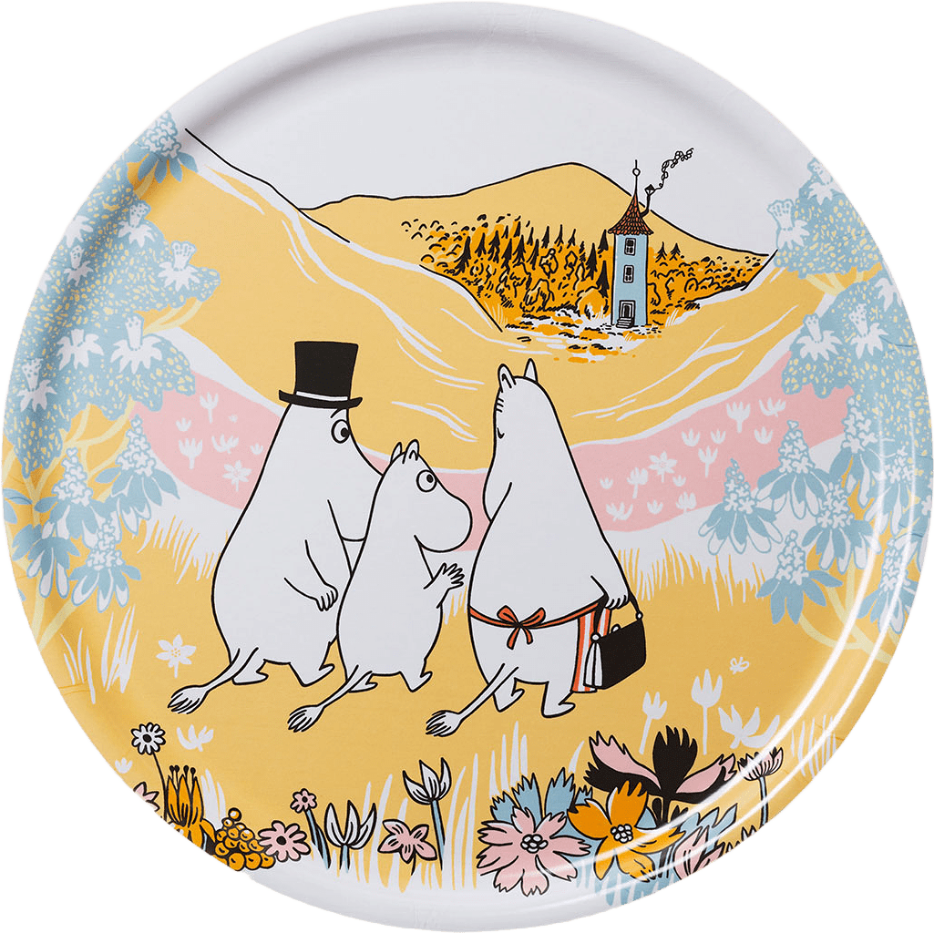 Mumin bricka 35 cm, från Arabia, i färgen Flerfärgad.