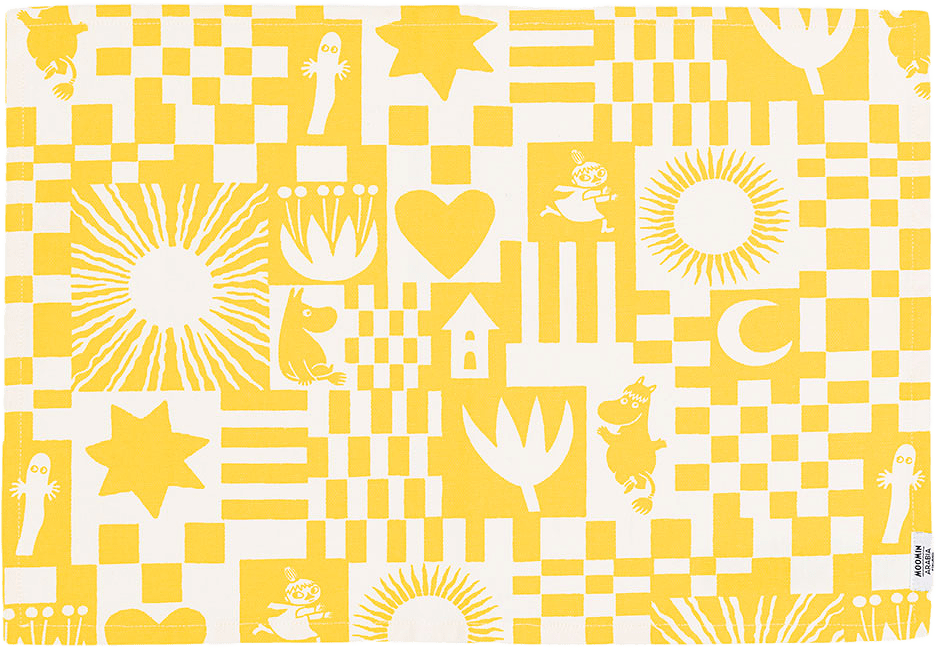 Mumin bordstablett Fest gul, från Arabia, i färgen Flerfärgad.