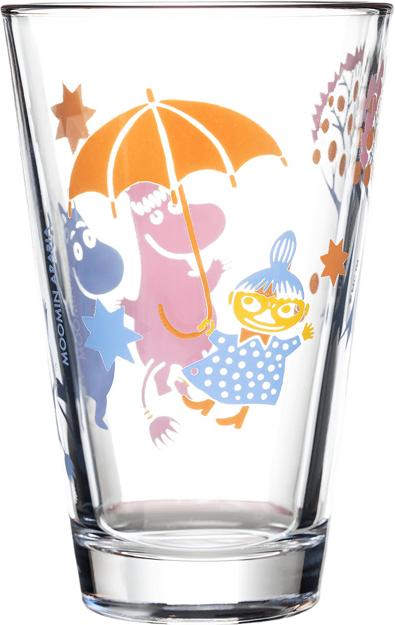 Mumin glas 2-Pack, från Arabia, i färgen Flerfärgad.