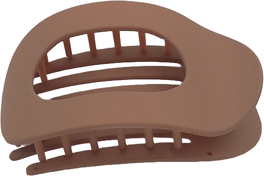 Oval Hårklämma Matt Beige 9,5cm, från Complement, i färgen orange.