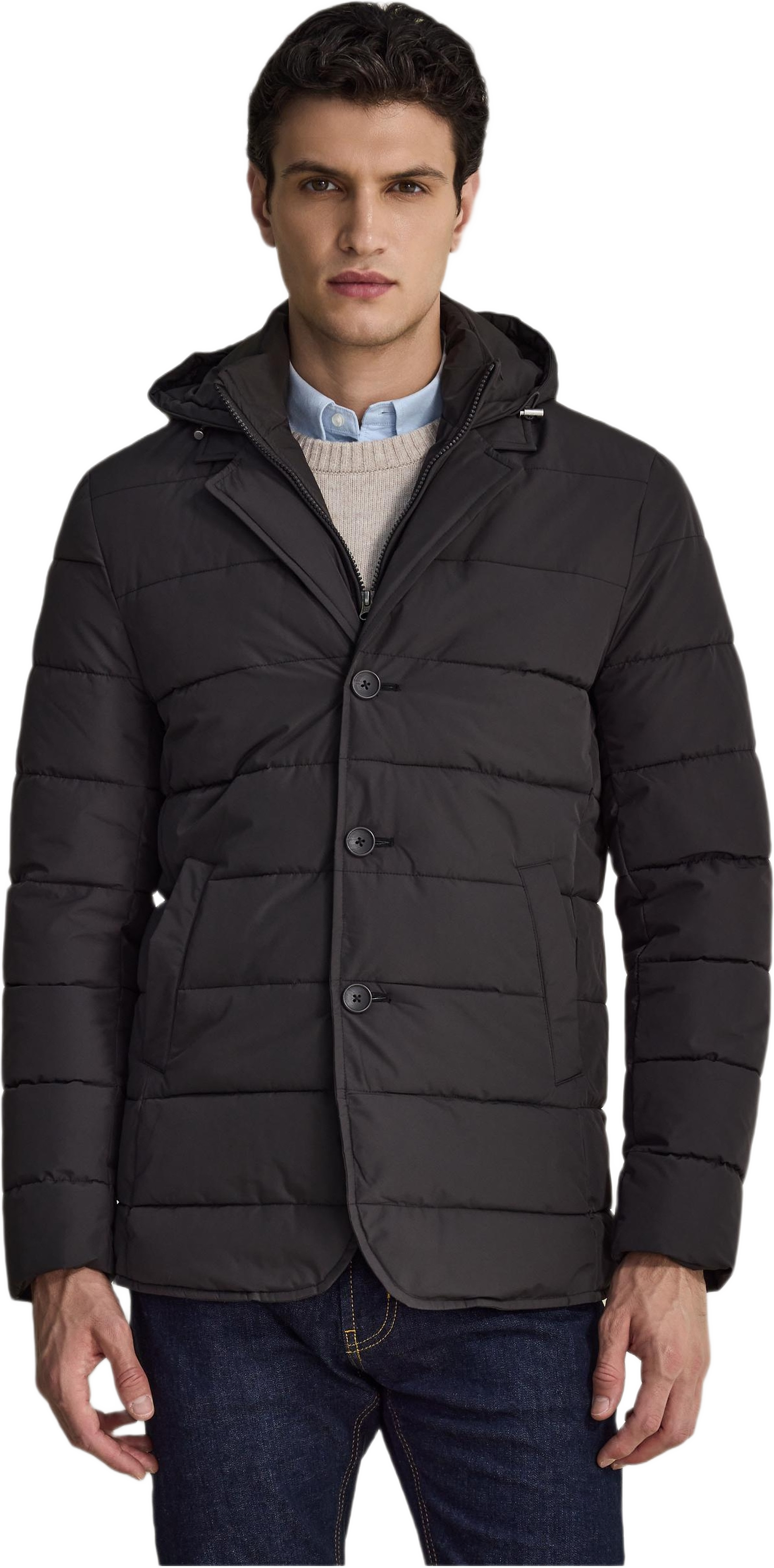 Padded Blazer, från John Henric, i färgen dark brown.