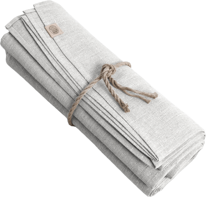 Duk Classic - Manglat Lin, från Lovely Linen, i färgen light grey.