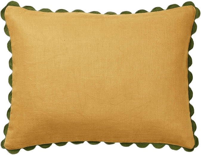 Willow Kuddfodral - 30x40 Cm, från Pick A Poppy, i färgen dark ochre.