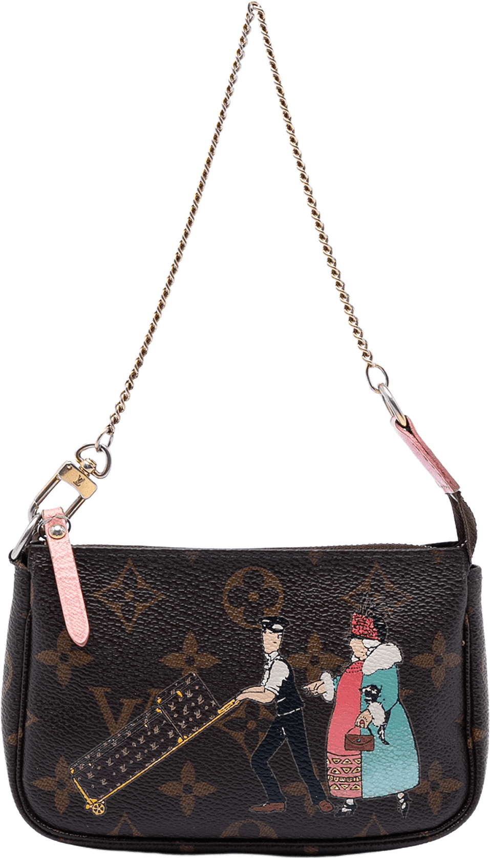 Louis Vuitton Monogram Illustre Mini Pochette Accessories, från Luxclusif, i färgen brown.