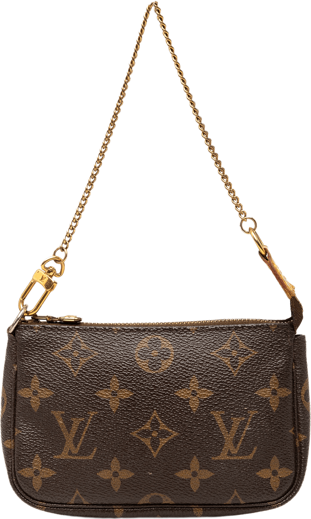 Louis Vuitton Monogram Mini Pochette Accessoires, från Luxclusif, i färgen brun.