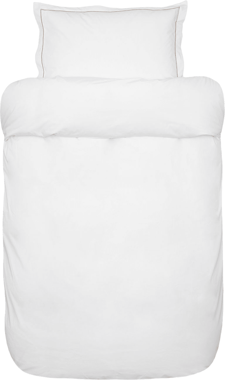 Prima percale bäddset 150x210 cm, från Høie of Scandinavia, i färgen Vit.