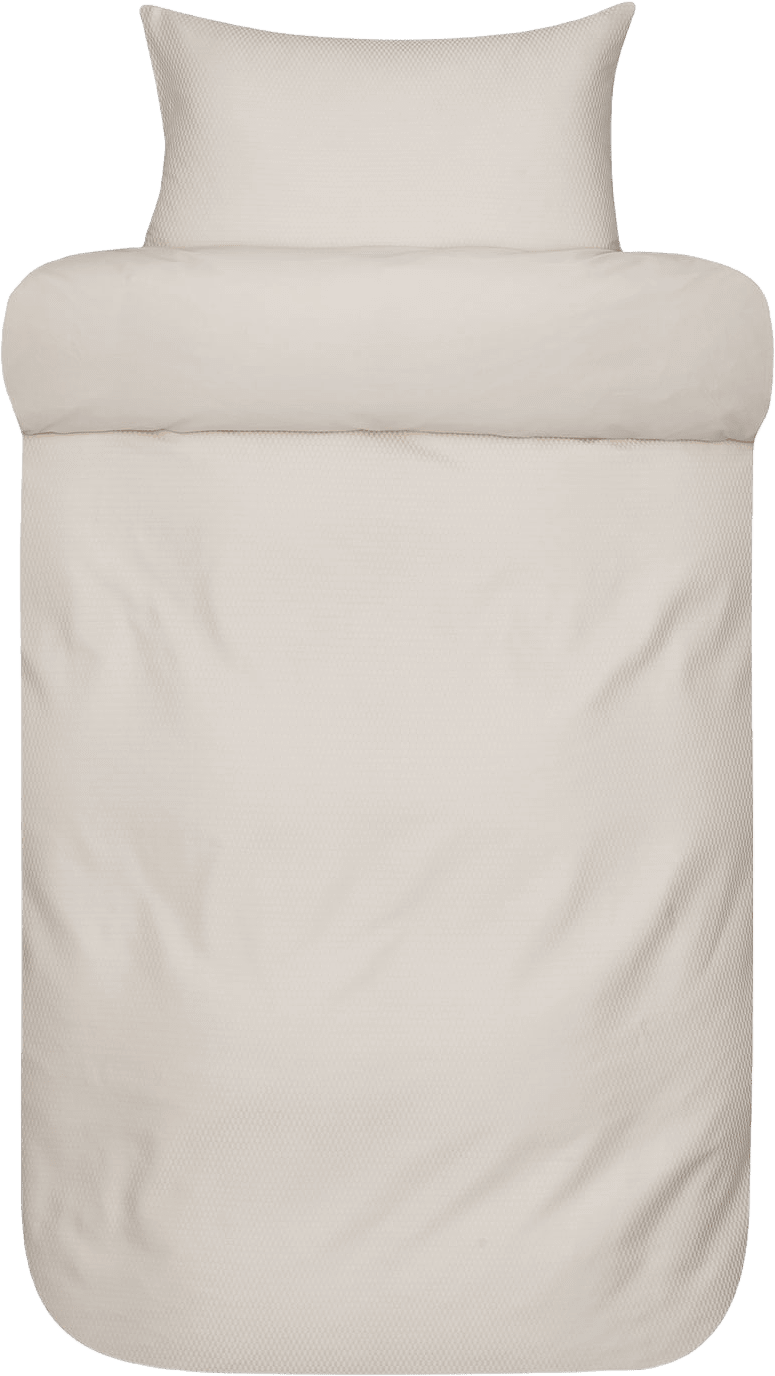 Nobel egyptisk satin bäddset 150x210 cm, från Høie of Scandinavia, i färgen Elfenben.