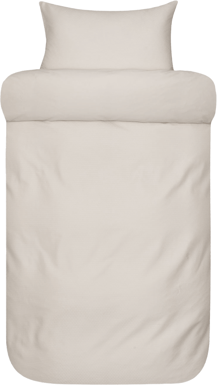 Nobel egyptisk satin bäddset 220x220 cm, från Høie of Scandinavia, i färgen Elfenben.