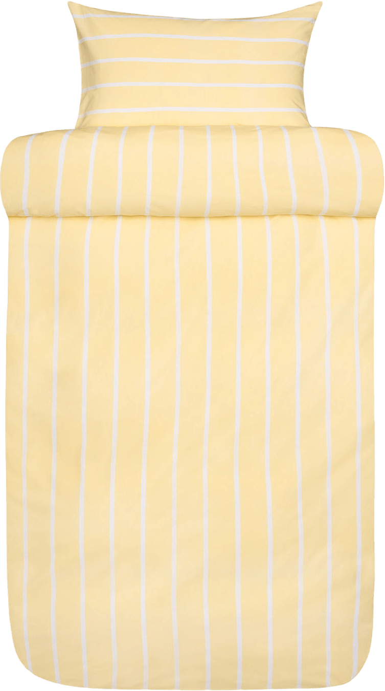 Sander bomull bäddset 150x2210 cm, från Høie of Scandinavia, i färgen Gul.
