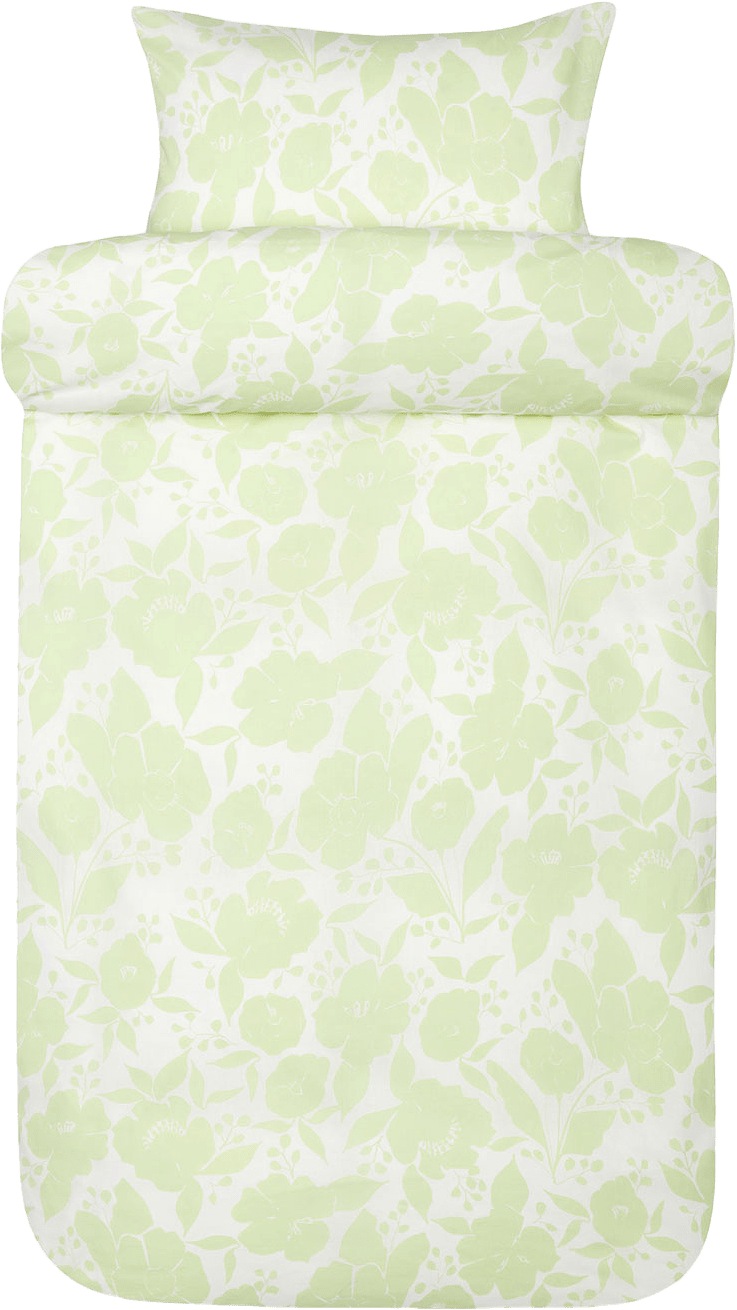 Ragna bomull bäddset 150x2210 cm, från Høie of Scandinavia, i färgen Dämpad Lime.