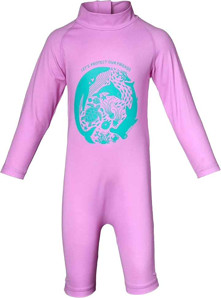 Isbjörn Dolphine Uv- Dräkt 74cl -116cl, från ISBJÖRN of Sweden, i färgen bubblegum.