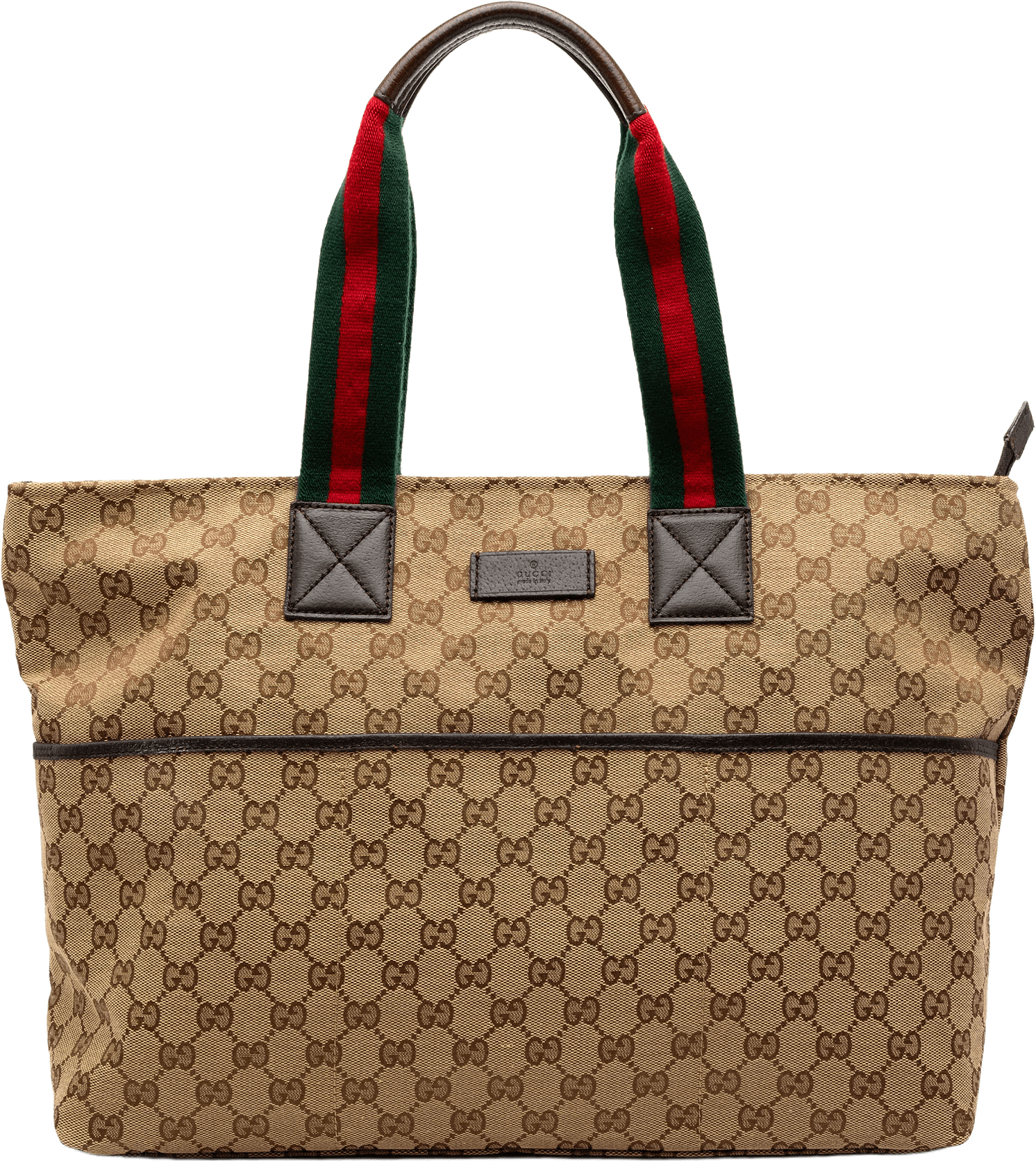 Gucci Gg Canvas Web Tote, från Luxclusif, i färgen beige.