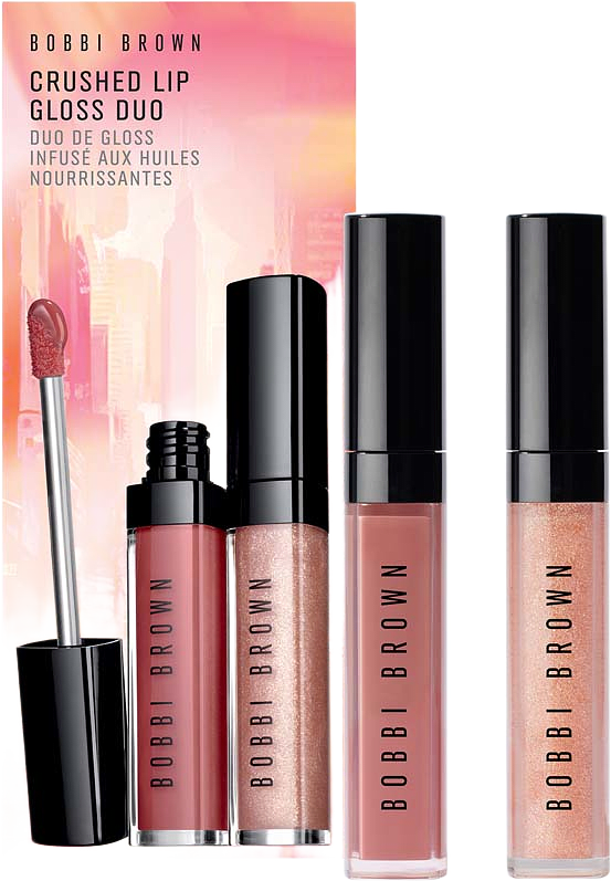 Crushed Lip Gloss Duo, från Bobbi Brown, i färgen Bare Sparkle / Force Of Nature.