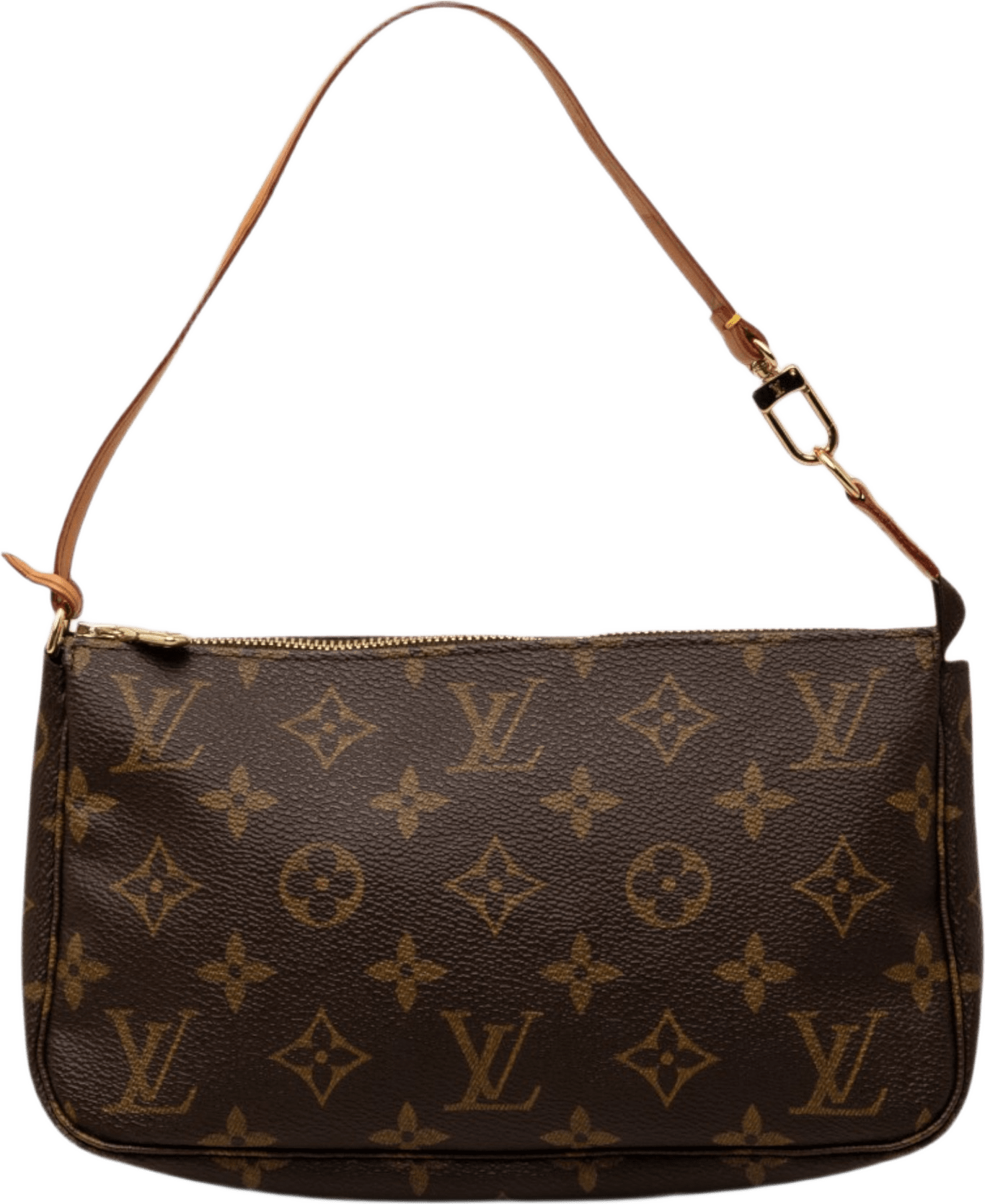 Louis Vuitton Monogram Pochette Accessoires, från Luxclusif, i färgen brun.